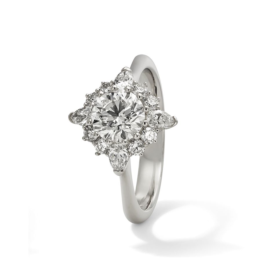 18 KRTS Witgouden Ring Met Diamant 5123014034